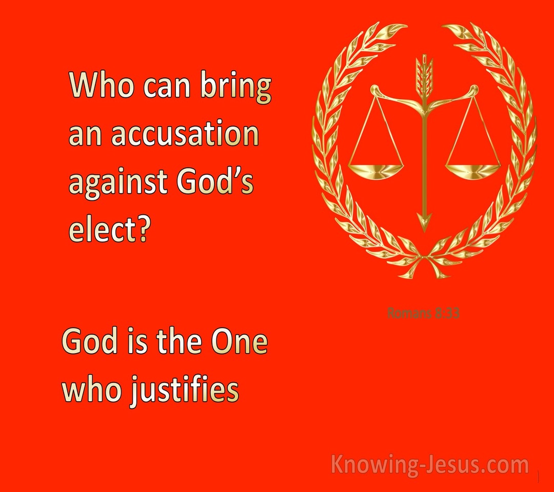 Romans 8:33Who Will Bring A Charge Against You (red)